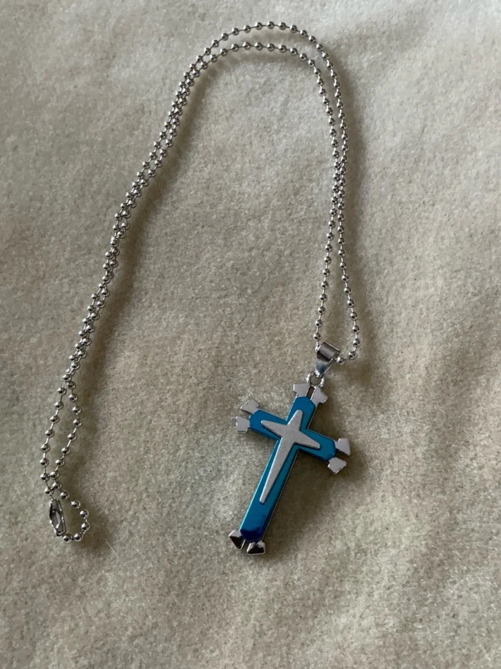 Cross Pendant Necklace, choose from 3 colors! 28”